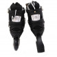 Роликовые коньки Scale Sports черно-белые, размер 35-38, металл, светящиеся колёса PU, (465976067-M)