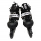 Роликовые коньки Scale Sports черно-белые, размер 35-38, металл, светящиеся колёса PU, (465976067-M)