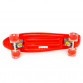 Пенни борд (скейт) красный со светящимися колесами и ручкой. Бесшумный Penny Board, 55*14*9 см, (MS 0749-6)