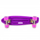 Пенні борд (скейт) фіолетовий з світяться колесами і ручкою. Безшумний Penny Board, 55 * 14 * 9 см, (MS 0749-6)