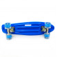 Пенні борд (скейт) синій з світяться колесами і ручкою. Безшумний Penny Board, 55 * 14 * 9 см, (MS 0749-6)