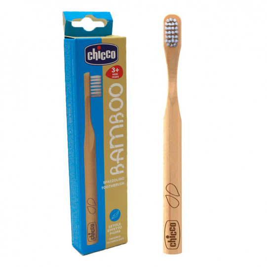 Бамбукова зубна щітка дитяча, Chicco, блакитний, від 3 років, (10623.00.10)