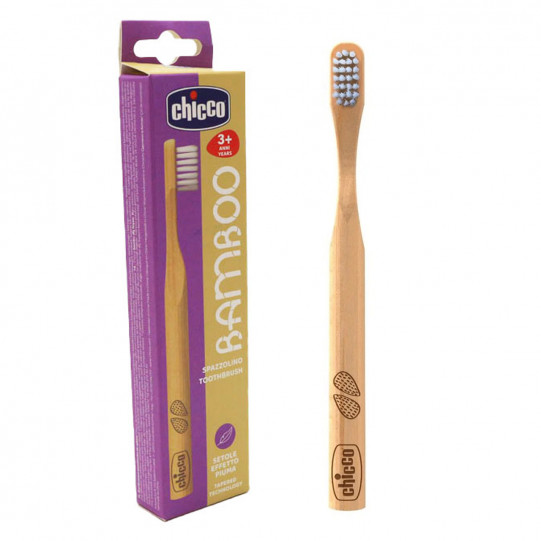 Бамбукова зубна щітка дитяча, Chicco, фіолетовий, від 3 років, (10623.00.30)