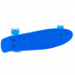 Пенни борд (скейт) синий со светящимися колесами и ручкой. Бесшумный Penny Board, 56*15*10 см, (MS 0848-5)