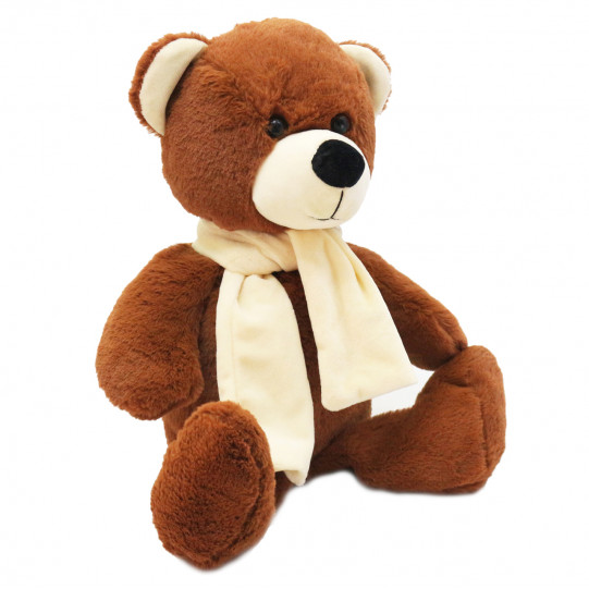 М'яка іграшка плюшевий Ведмедик «Амур» Копиця, хутро штучний, коричневий, 44 * 20 * 12 см, (00707-30)