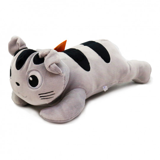 Мягкая игрушка плюшевый котик «Лунита» Kinder Toys, мех искусственный, серый, 35*15*10 см, (24982-2)