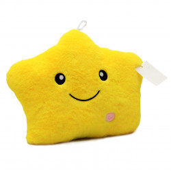 Мягкая игрушка подушка «Звездочка со светом» желтый 40*30*15 см (0908)