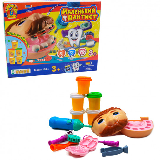 Набор игрушек и тесто для лепки «Маленький дантист» Fun Game от 3 лет (7233)