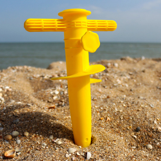 Бур для пляжного зонта желтый, оранжевый, синий, красный, зеленый 30 см, d 2.5 см (1273)