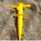 Бур для пляжного парасольки жовтий, оранжевий, синій, червоний, зелений 30 см, d 2.5 см (1273)