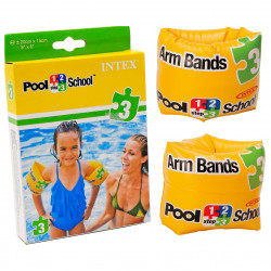 Дитячі нарукавники Intex «Школа плавання» Pool School Step 3, жовтий, від 3 до 6 років, 20 * 15 см (56643)