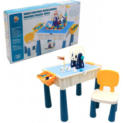 Столик-песочница с набором корструктора Yong Fa, игровой столик со стульчиком, 42*48*35 см, (222-B94)