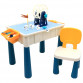 Столик-песочница с набором конструктора Yong Fa, игровой столик со стульчиком, 42*48*35 см, (222-B94)