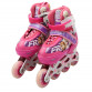 Ролики дитячі для дівчинки із захистом «Холодне серце» розмір 31-34, алюміній, що світяться колеса PU 1494864446