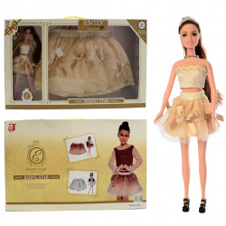 Набор кукла Emily «Восходящая звезда» и юбка для девочки, 30 см, (QJ069)