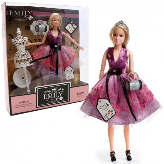 Кукла Emily «Восходящая звезда», аксессуары, 30 см, (QJ081B)