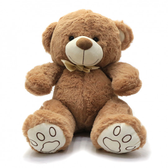 Мягкая игрушка плюшевый Мишка «Люсьен 1» Kinder Toys, мех искусственный, коричневый, 50*30*20 см, (00711-5)