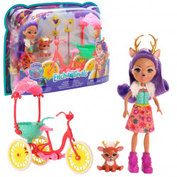 Игровой набор куклы  «Хобби на колесах» Enchantimals Олениха Дениса с питомцем, (FJH11)