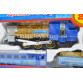 Железная дорога поезд "Голубой вагон" музыкальная с дымом длина пути 282 см - 70144