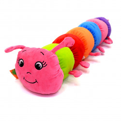 Мягкая игрушка обнимашка Kinder Toys «Гусеничка», мех искусственный, 75*14*14 см (00276-1)