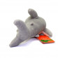 М'яка іграшка плюшева «Акула» Копиця, хутро штучний, сірий, 30*14*18 см, (25015-1)