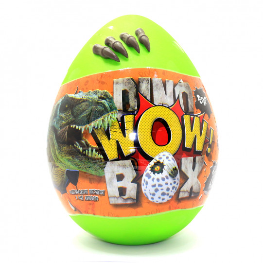 Игровой набор Danko Toys Dino WOW Box яйцо динозавра с аксессуарами зеленый 35*25*25 см (DWB-01-01)