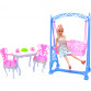 Детская игрушечная мебель для куклы Jennifer Garden Swing Set качели и обеденный гарнитур 20*29*7 см (2816)