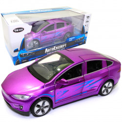 Машинка металева Tesla «AutoExpert» Тесла фіолетовий світло звук 15*5*7 см (42114W)