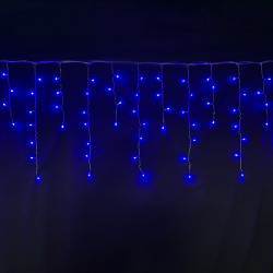 Гірлянда світлодіодна бахрома Novogod'ko, 84 LED, синя, 2,1*0,7 м, 8 реж., коннектор