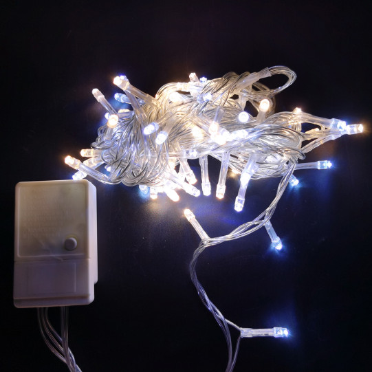 Гірлянда світлодіодна нитка Novogod'ko, 100 LED, холодний білий+теплий білий, 5 м, 8 реж.