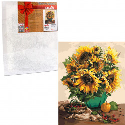 Картина за номерами Ідейка "Чарівний букет соняшників" 40x50 см (КНО3019)