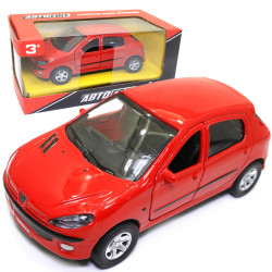 Машинка металева Peugeot 307 «Автосвіт» Пежо червоний світло звук 12*5*5 см (AS-2119)