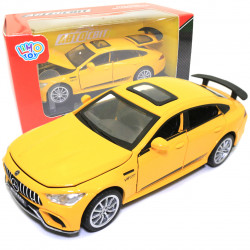 Іграшкова машинка металева Mercedes-Benz AMG «АвтоСвіт» Мерседес жовтий звук світло 15*6*5 см (AS-2886)