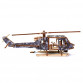 Дерев'яний 3D конструктор механічний Вертоліт Хьюї UnityWood 62 деталей 22,5*5,7*6,8 см (UW-011)