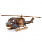 Дерев'яний 3D конструктор механічний Вертоліт Хьюї UnityWood 62 деталей 22,5*5,7*6,8 см (UW-011)