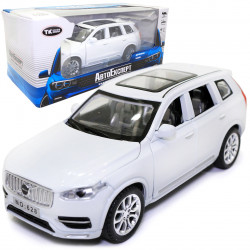 Машинка ігрова Volvo XC90 «АвтоЕксперт» джип Вольво метал білий звук світло 15*6*6 см (35585W)