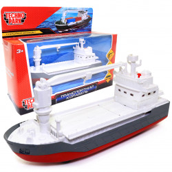 Игровая модель Транспортный корабль «TechnoPark» металл красный 17*8*5 см (CRANEBOAT-17-BUWH)