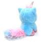 Мягкая интерактивная игрушка котенок единорог «Glowcorns» свет звук голубой от 3 лет 28*16*30 см (2124-1)