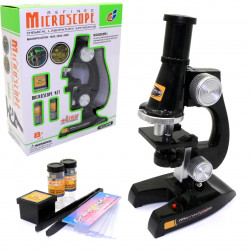 Іграшковий мікроскоп з підсвічуванням чорний 450Х 21*12*7 см (C2119)