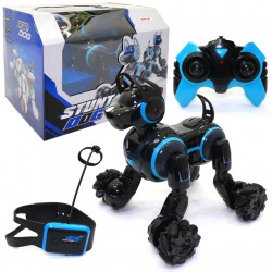 Интерактивная игрушка Stunt собака-робот на радиоуправлении черный 23*25*23 см (666-800A)