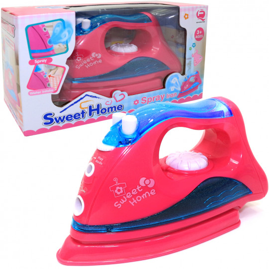 Іграшкова праска «Sweet Home» рожевий звук світло пар 22*12*9 см (QF2902P)