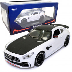 Іграшкова машинка металева Mercedes-Benz AMG «АвтоЕксперт» Мерседес білий звук світло 20*9*7 см (GT-6214)