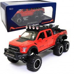 Іграшкова машинка металева Ford Raptor Pickup «АвтоЕксперт» Форд раптор пікап, червоний, 22*8*9 см (GT-6985)