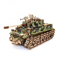 Деревянный 3D конструктор Танк Тигр UnityWood «Tank Tiger» 100 деталей 24*10,5*11 см (UW-014)