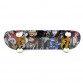 Скейт дерев'яний (лонгборд), в сумці, 70*20*10 см, різнокольорове графіті, колеса PU 56*31 (S00675)