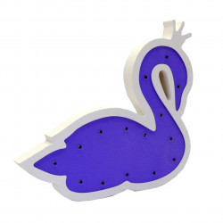 Игрушка ночник деревянный «Сказочные сны», Лебедь, Tree Toys, фиолетовый, свет, 30*3*29 см (1566)