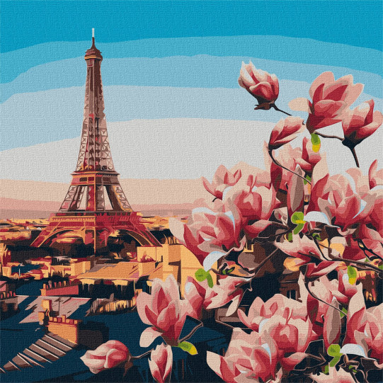 Картина за номерами Ідейка «Паризькі магнолії» 50x50 см (КНО3601)