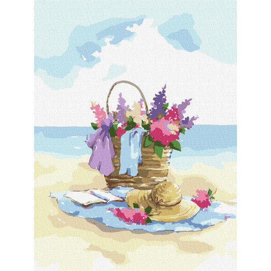 Картина за номерами Ідейка «Пляжна прогулянка» 30x40 см (КНО5631)