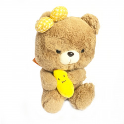 М`яка іграшка плюшевий Мішка Копиця «Ведмедик Люк» з бананом, коричневий, 28*18*14 см, (25476-2)