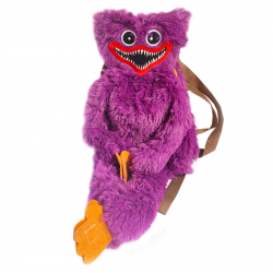 М'який рюкзак-іграшка Кіссі Міссі «Poppy Playtime» Huggy Wuggy Kissy Missy фіолетовий з ліпучками,  56*64*7см, 00192-30
